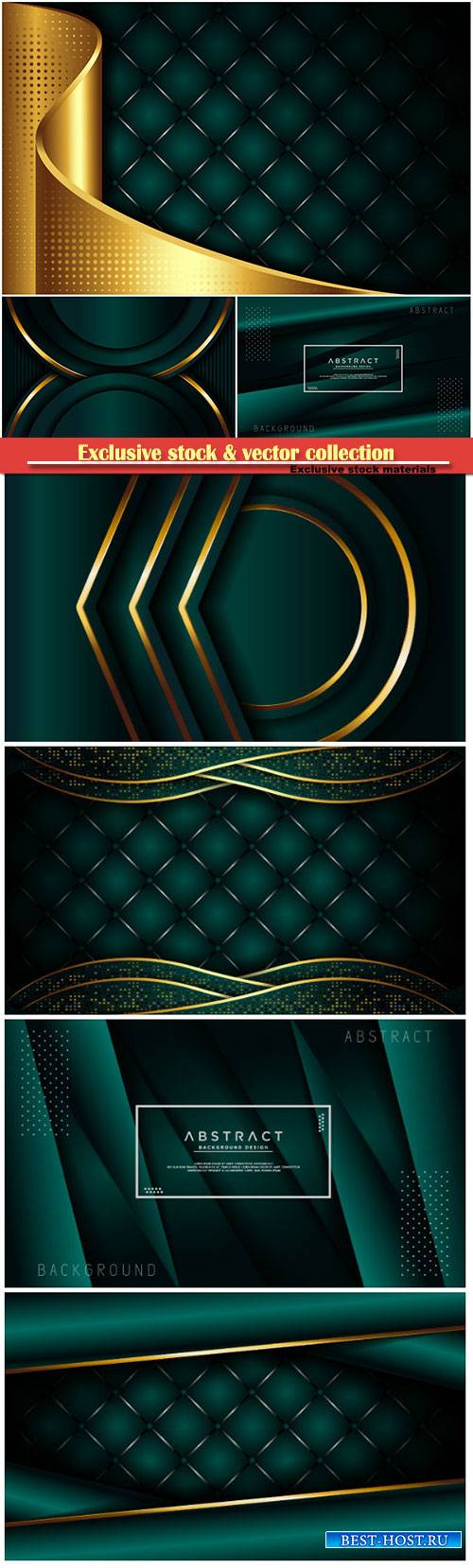 Luxury dark green background with overlap layer