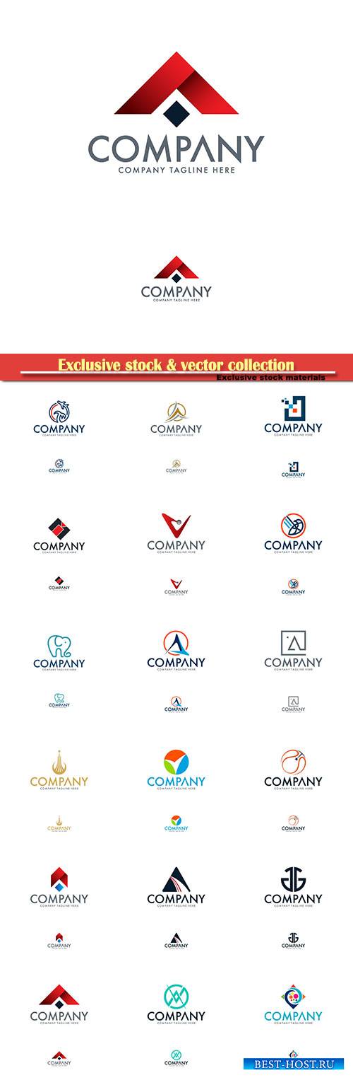 Logo vector template business set # 30