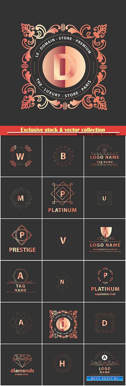 Luxury monograms and logos in vector