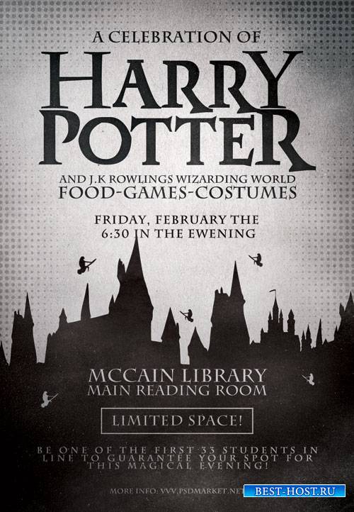 Harry potter day - Premium flyer psd template