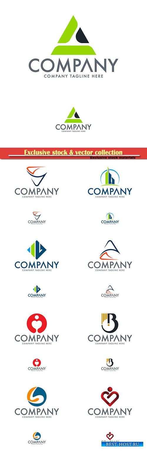 Logo vector template business set # 54