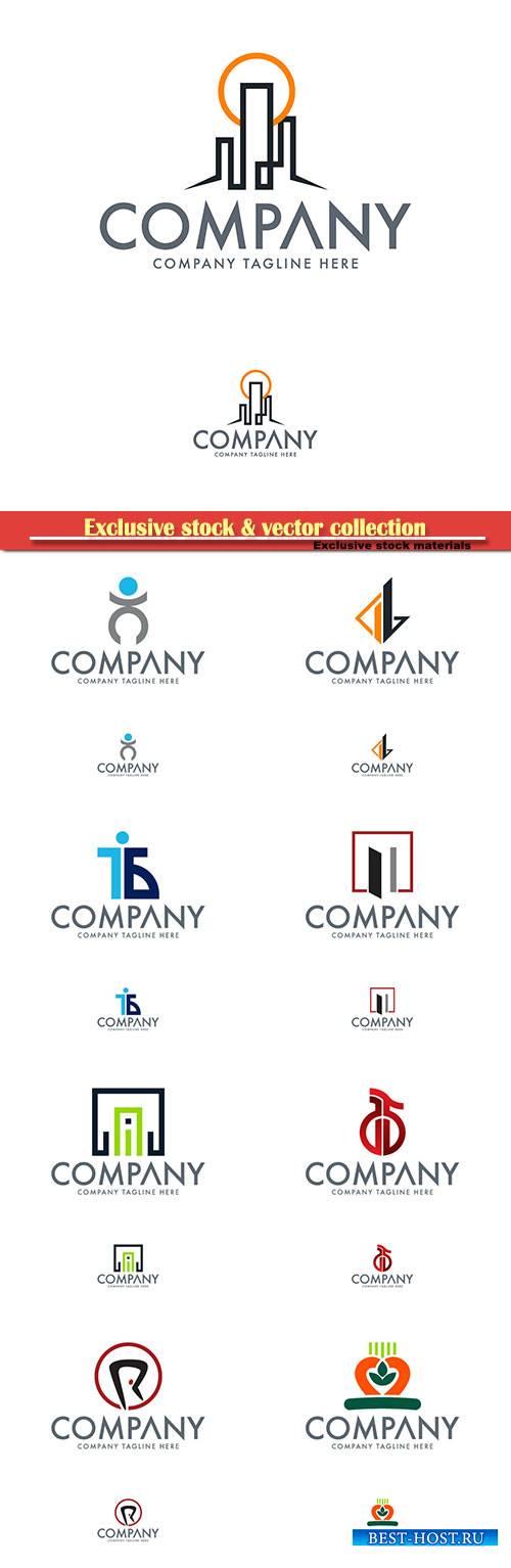 Logo vector template business set # 71