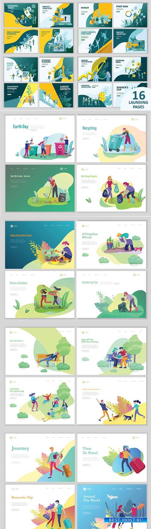 Website page isometric vector, flat banner concept illustration # 4