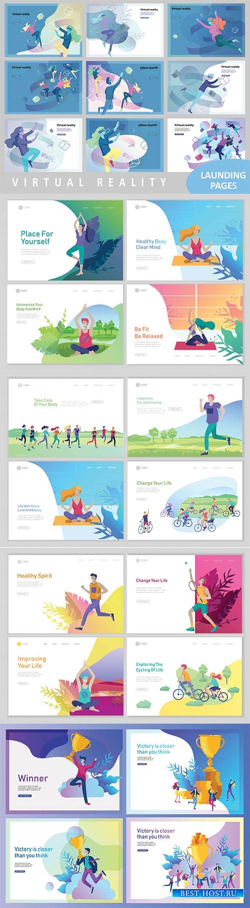 Website page isometric vector, flat banner concept illustration # 5