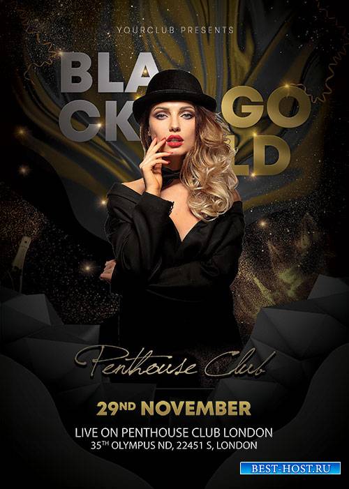 Black and Gold - Premium flyer psd template