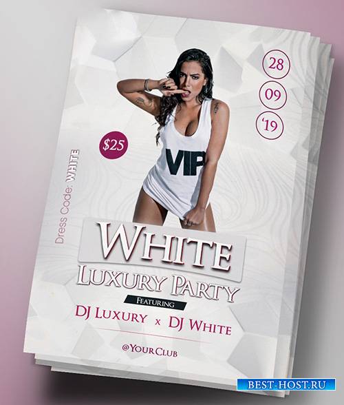 White Luxury Party - Premium flyer psd template