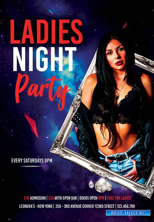 Ladies Event Party Club PSD Flyer Template