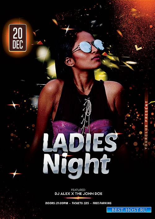 Ladies Night Event PSD Flyer Template