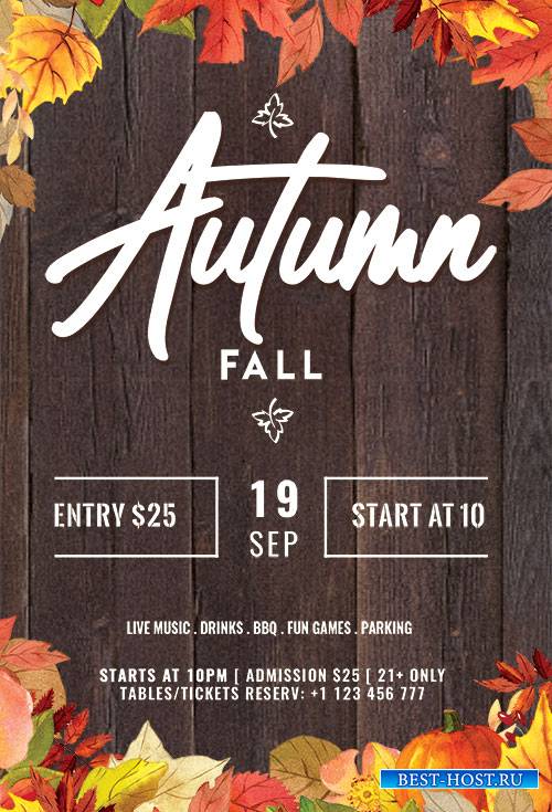 AutumnFall PSD Flyer Template