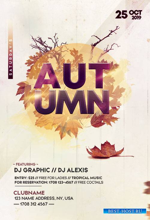 Autumn Fall Festival Party Flyer Template