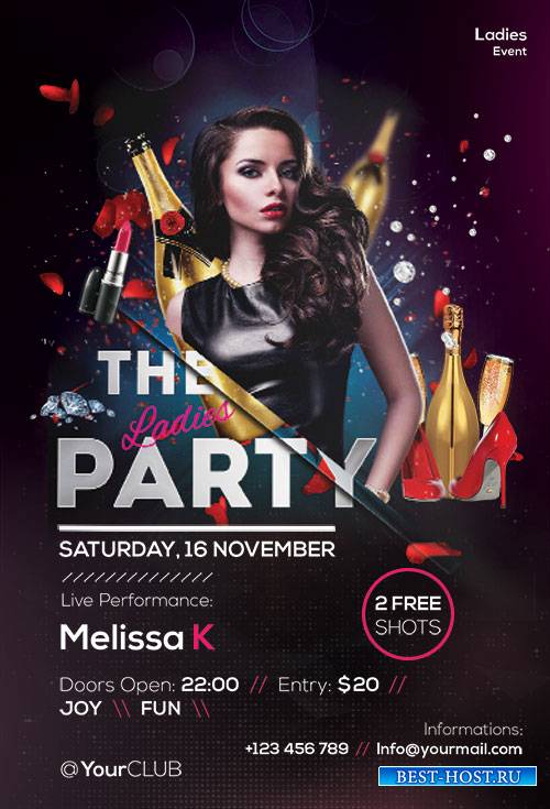 The Ladies Party - Premium flyer psd template