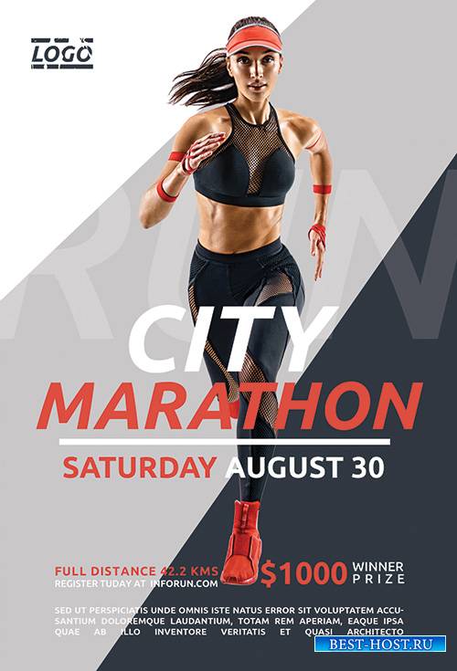 City Marathon - Premium flyer psd template