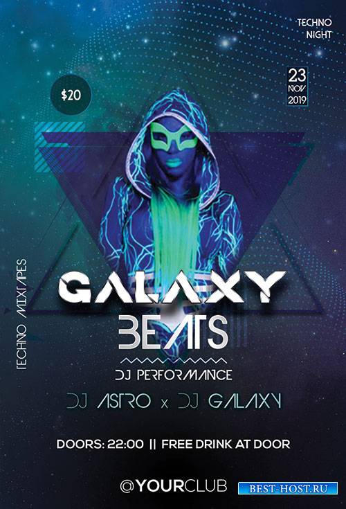 Galaxy Beats - Premium flyer psd template