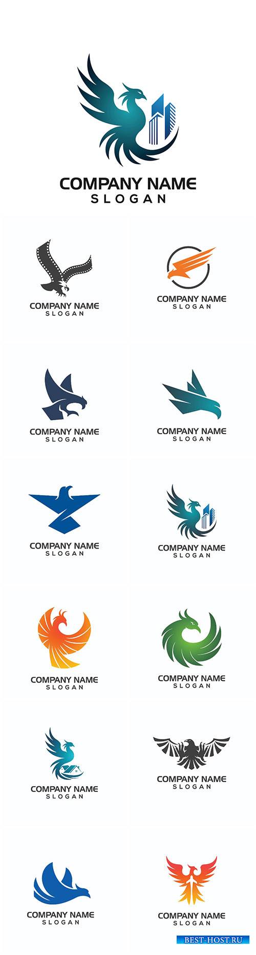 Elegant birds for various logo template