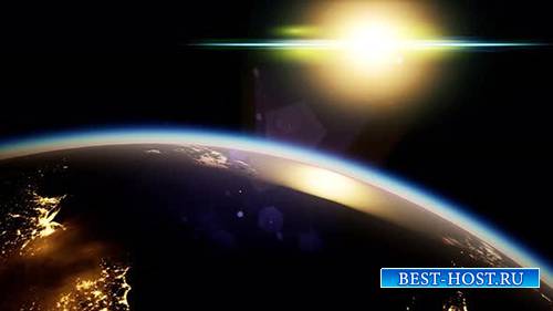 Videohive - Space, Sun and Planet Earth at Night - 24930473