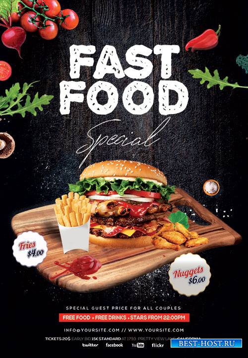 Fast Food Special Psd Flyer Template