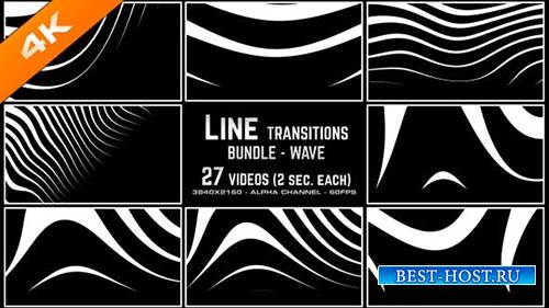 Videohive - Line Transitions Bundle - Wave 4K - 23617291