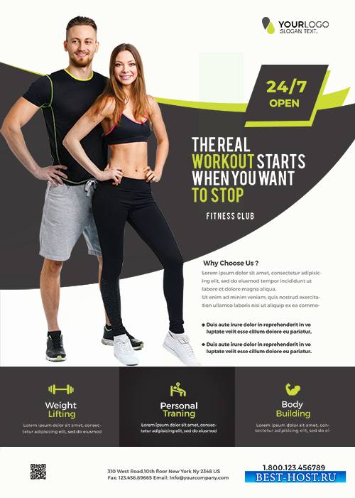 Gym and Fitness PSD Flyer Template