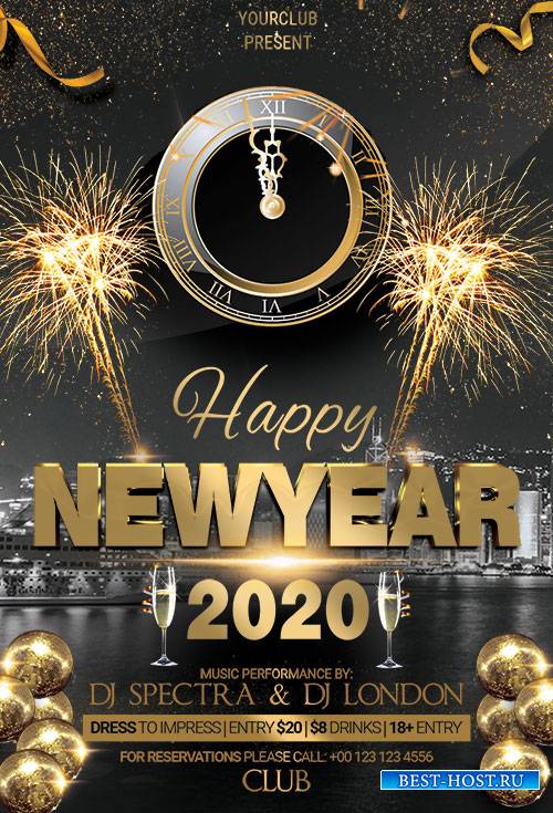 Happy 2020 New Years - Premium flyer psd template
