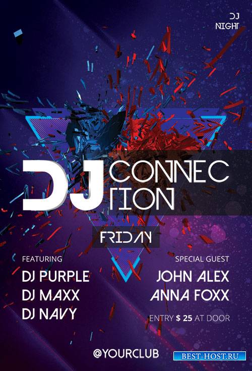 DJ Connection - Premium flyer psd template