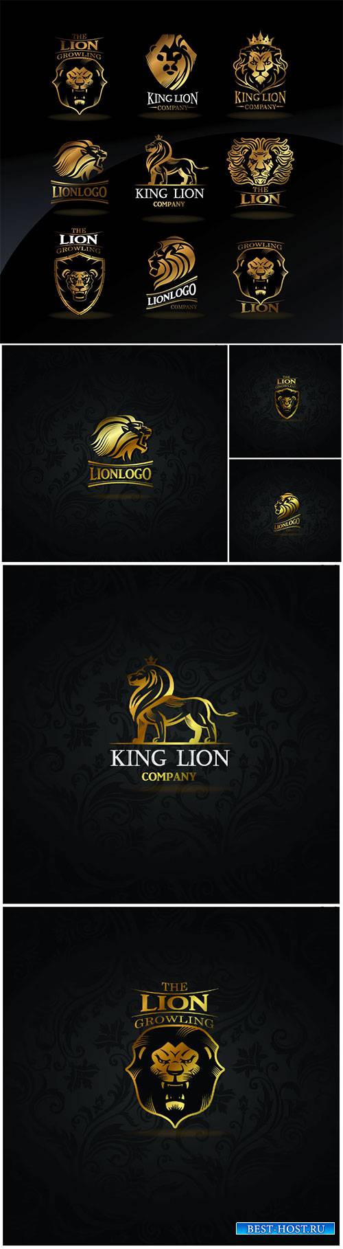Emblems with golden Lions