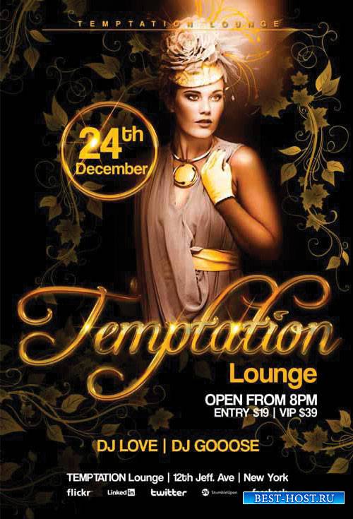 Temptation Lounge - Premium flyer psd template