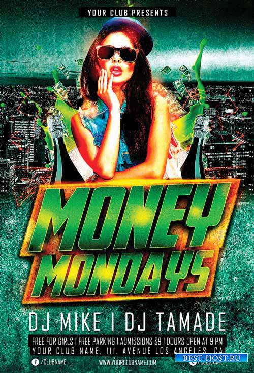 Money Mondays Party - Premium flyer psd template
