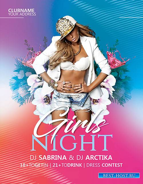 Girls Night - Premium flyer psd template, Facebook Cover