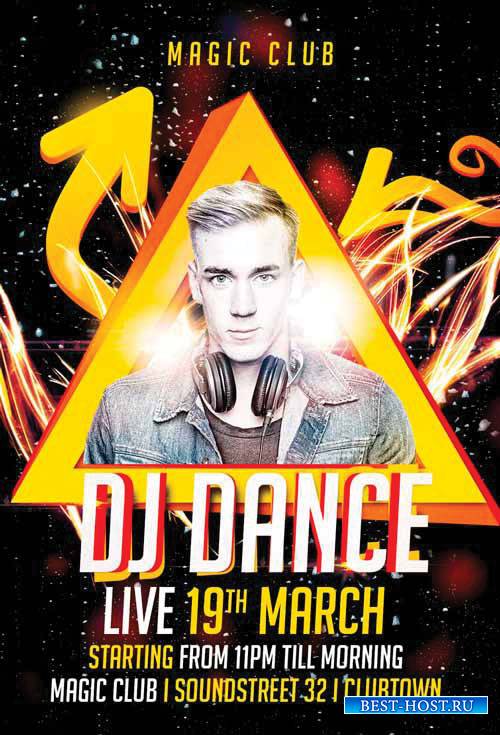 DJ Dance - Premium flyer psd template