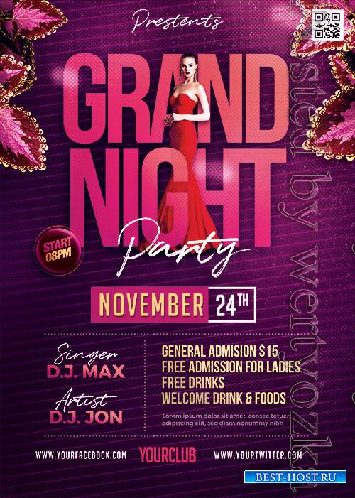 Grand Night Party - Premium flyer psd template