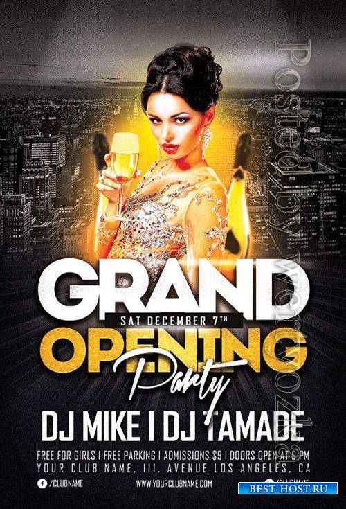 Grand opening party - Premium flyer psd template