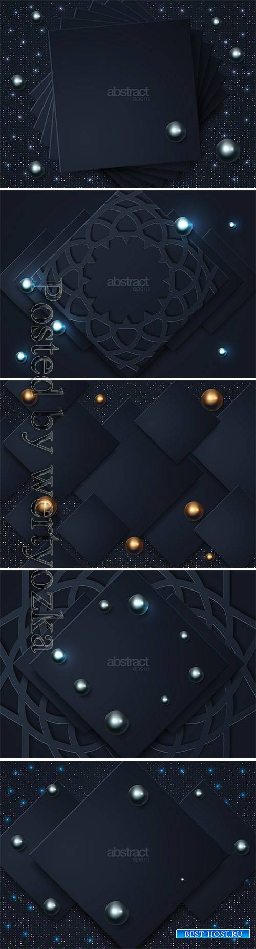 Abstract 3d background with pearls