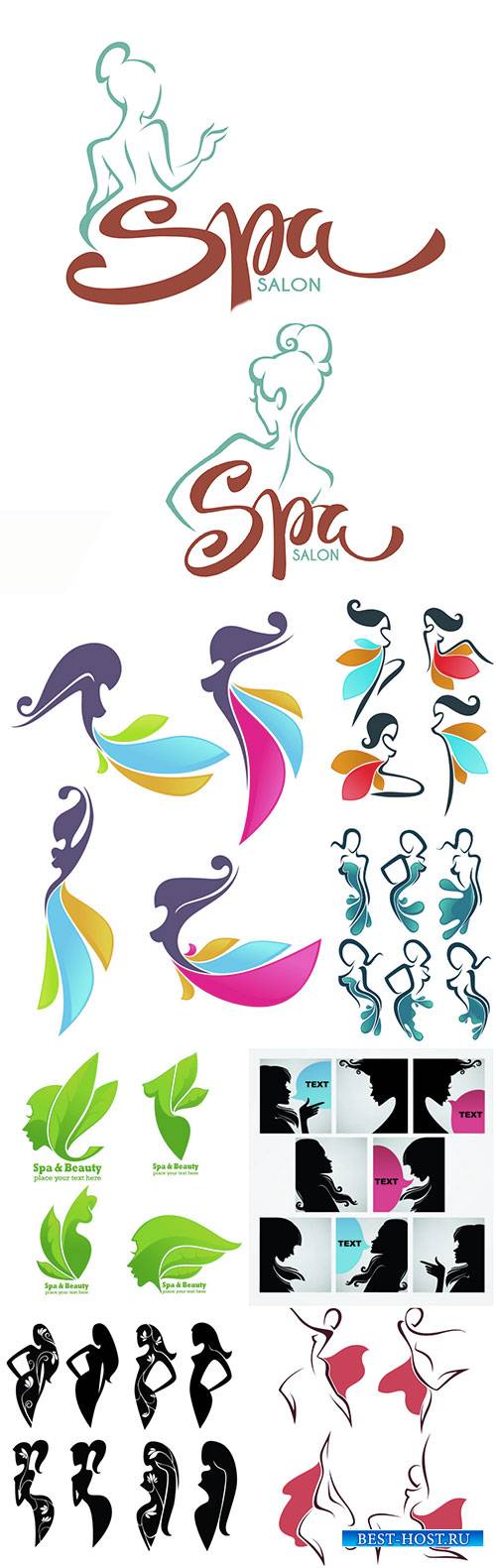 Spa salon and body care studio logo template
