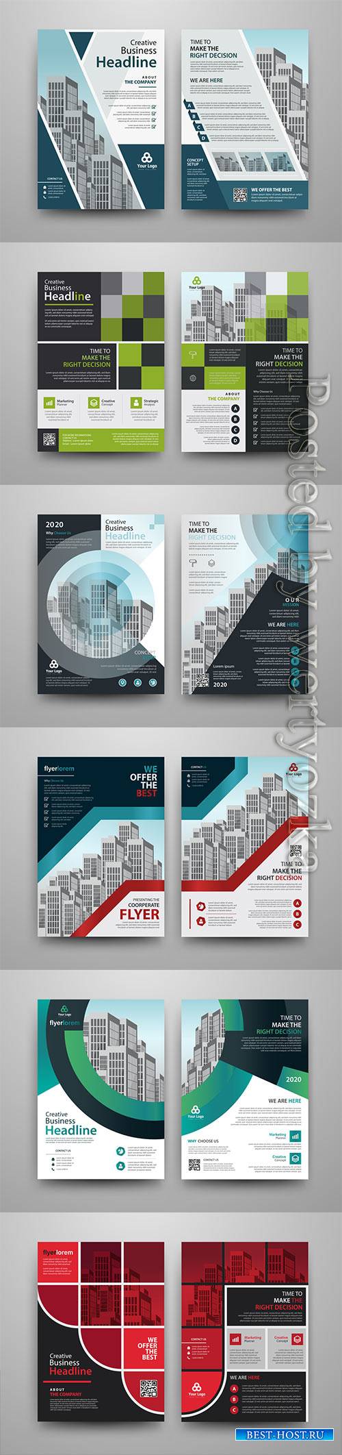 Business vector template for brochure, annual report, magazine # 18