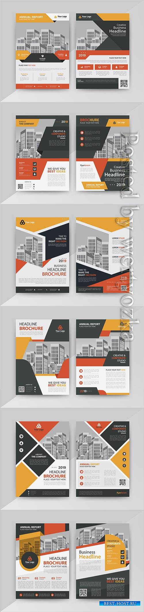 Business vector template for brochure, annual report, magazine # 23