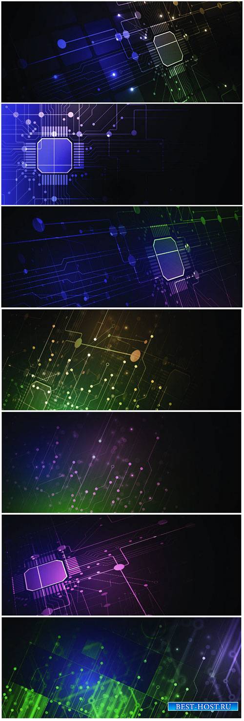 Abstract structure circuit computer technology business background