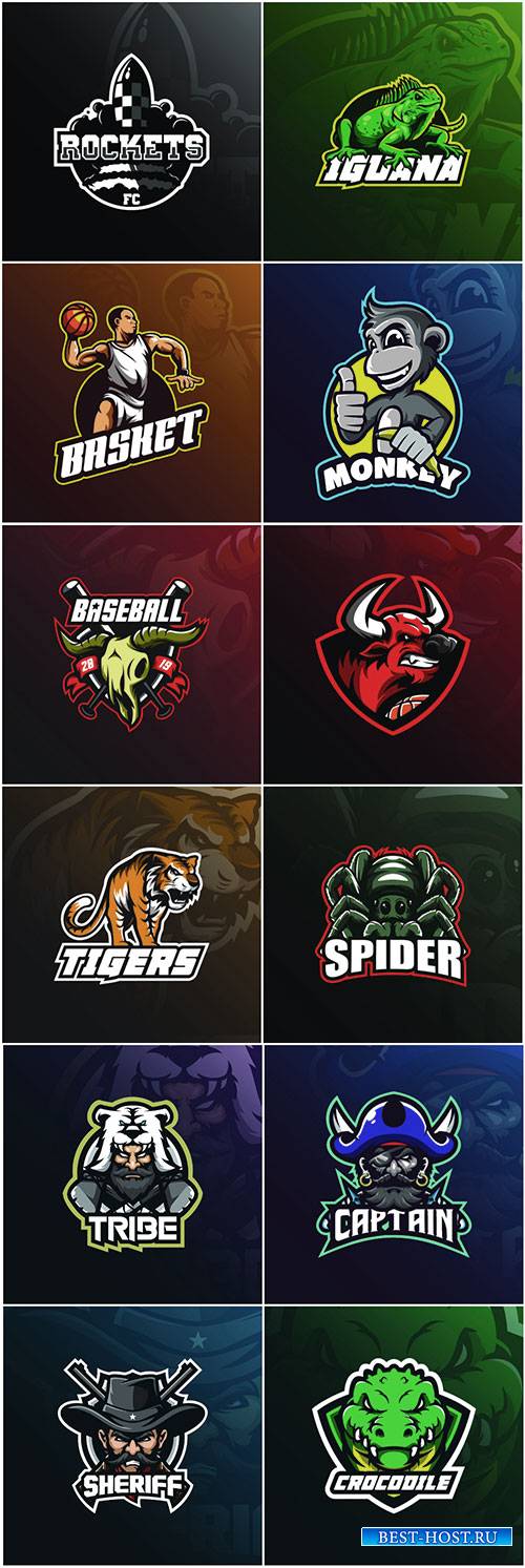 Mascot logo design vector with modern illustration concept style for badge, ...