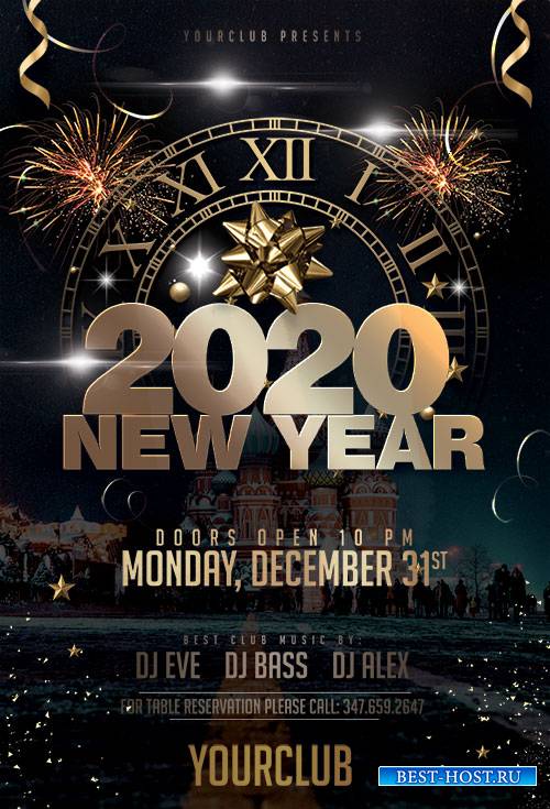 New Year Eve 2020 - Premium flyer psd template
