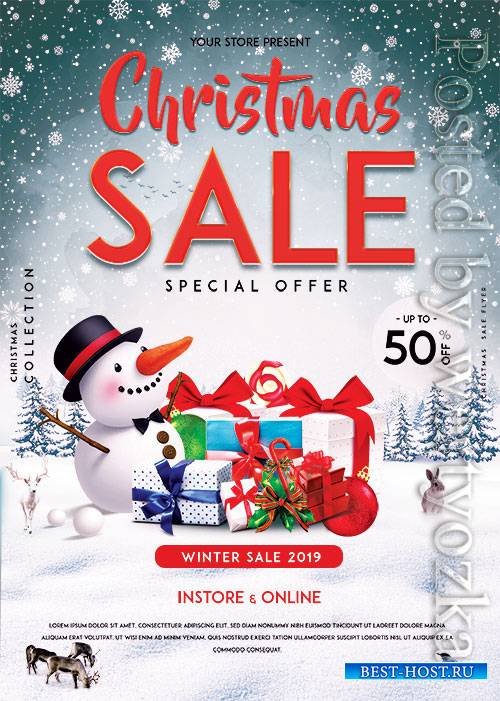 Christmas Sale  - Premium flyer psd template