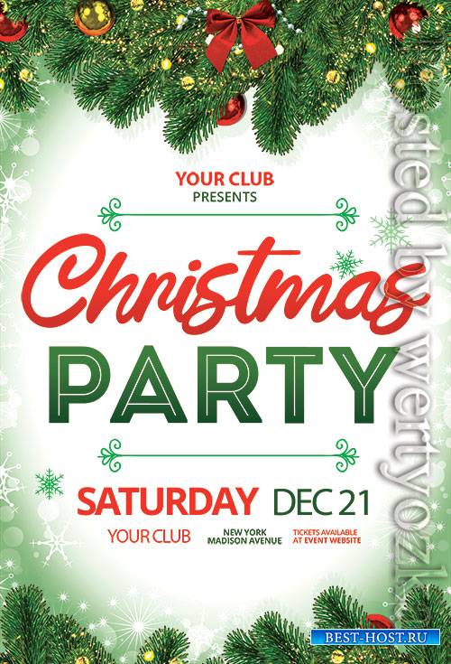 Christmas Party Event - Premium flyer psd template