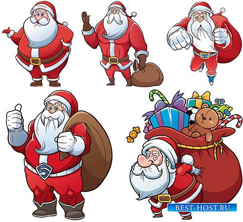 Санта Клаус - Векторный клипарт / Santa Claus - Vector Graphics
