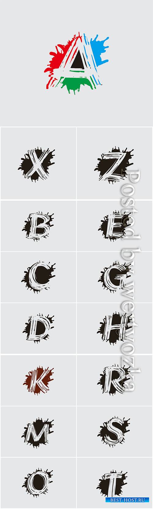 Letter logo icon splash vector design