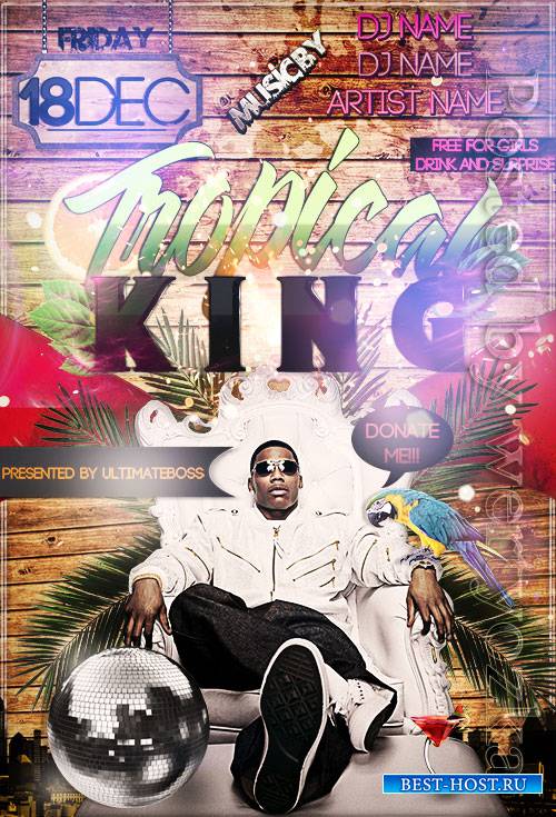 Tropical king - Premium flyer psd template