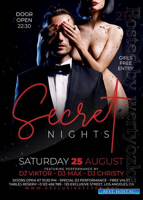 Secret nights - Premium flyer psd template