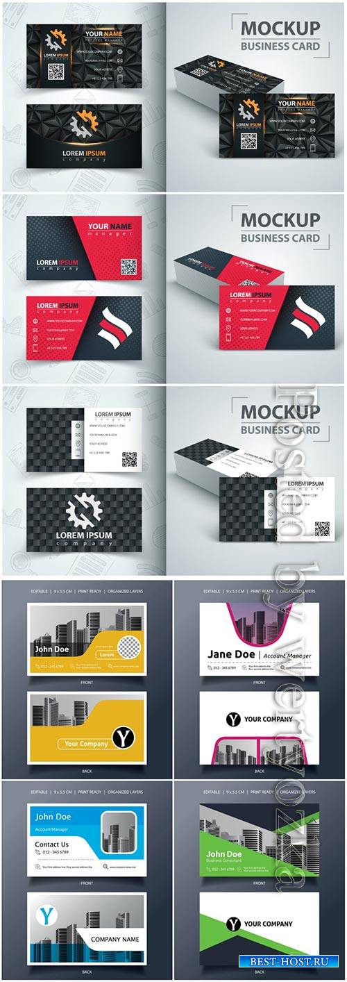 Business abstract vector card, annual report, magazine
