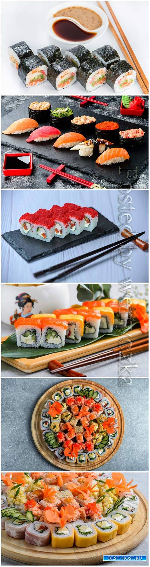 Sushi sets, delicious food