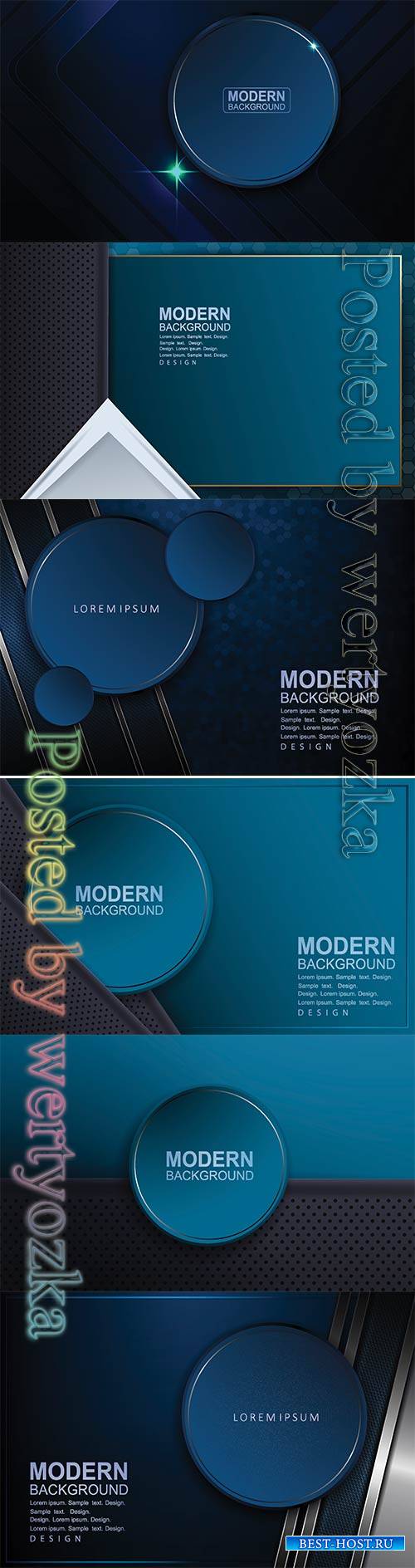Abstract luxury vector backgrounds with different shapes # 3
