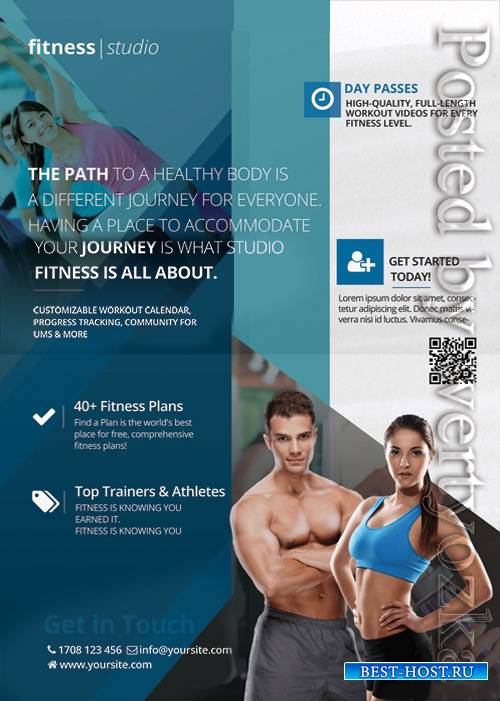 Fitness studio - Premium flyer psd template