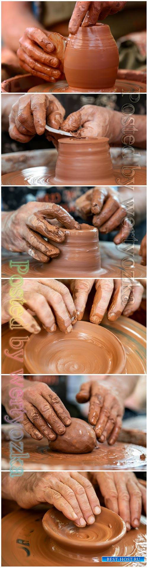 Beautiful pottery art stock photo