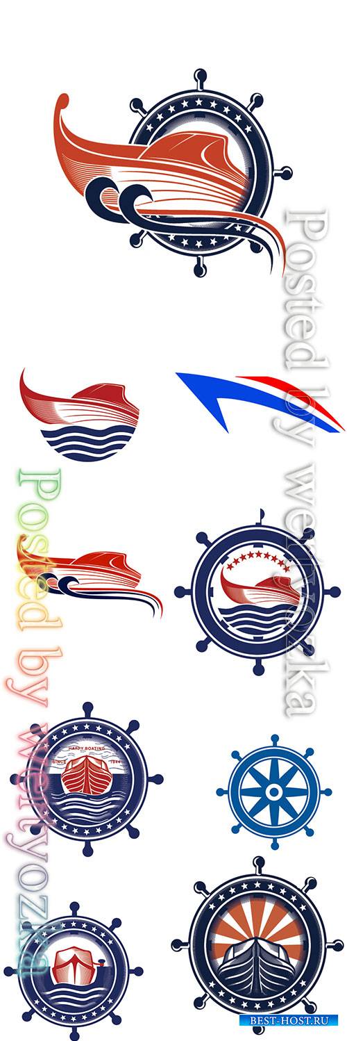 Marine logos vector illustration